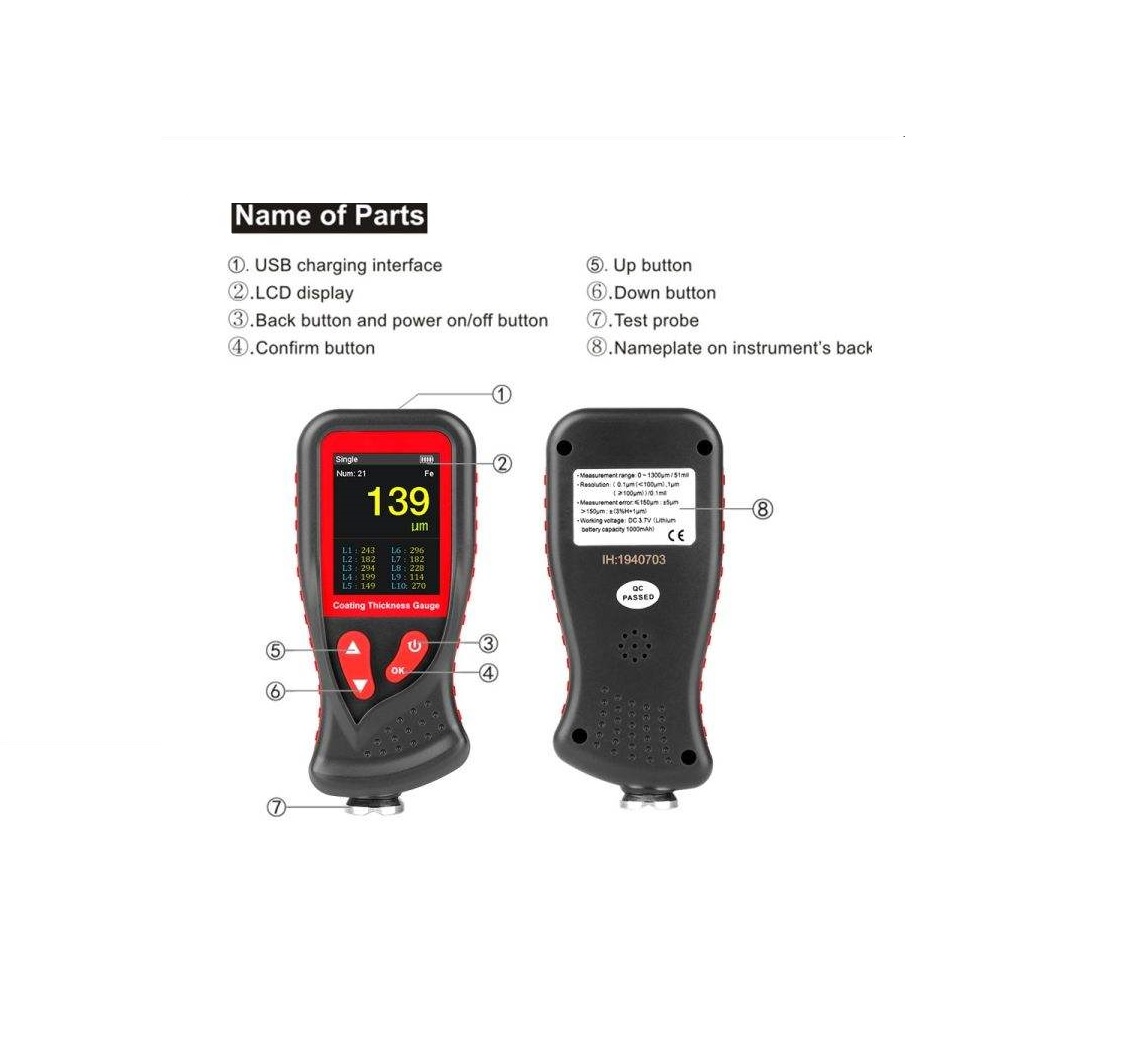 ضخامت سنج رنگ و پوشش بنتک مدل Gt230 Benetech